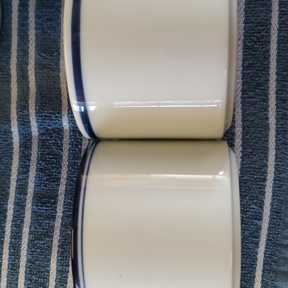 Dansk Bistro Fredriksborg Blue Coffee Mugs Saucers Cream Sugar Set of 30 - Picture 5 of 12